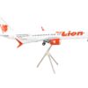 Boeing 737 MAX 9 Commercial Aircraft “Thai Lion Air” White with Orange Tail Graphics “Gemini 200” Series 1/200 Diecast Model Airplane by GeminiJets