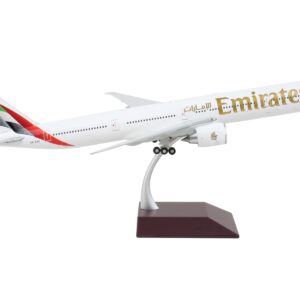 Boeing 777-300ER Commercial Aircraft “Emirates Airlines – 2023 Livery” White with Striped Tail “Gemini 200” Series 1/200 Diecast Model Airplane by GeminiJets