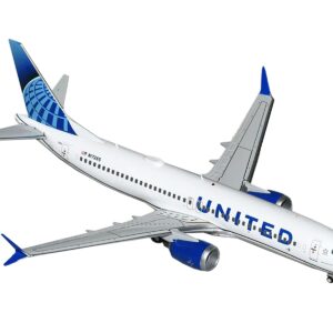 Boeing 737 MAX 8 Commercial Aircraft “United Airlines” (N17265) White with Blue Tail “Gemini 200” Series 1/200 Diecast Model Airplane by GeminiJets