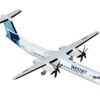 Bombardier Q400 Commercial Aircraft “WestJet Airlines” (C-FOEN) White with Blue Tail “Gemini 200” Series 1/200 Diecast Model Airplane by GeminiJets