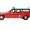 1970 Ford Galaxie Station Wagon “Chicago Fire Department Chief 16th Battalion” Red with Black Top Limited Edition to 300 pieces Worldwide 1/43 Model Car by Goldvarg Collection