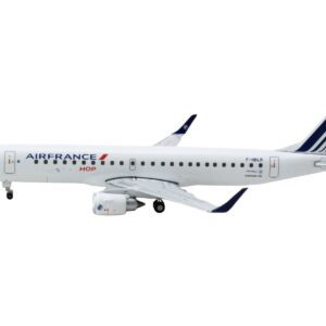 Embraer ERJ-190 Commercial Aircraft “Air France Hop” (F-HBLR) White with Striped Tail 1/400 Diecast Model Airplane by GeminiJets