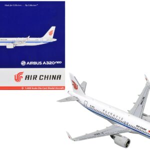 Airbus A320neo Commercial Aircraft “Air China” White with Blue Stripes 1/400 Diecast Model Airplane by GeminiJets