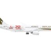 Boeing 787-9 Commercial Aircraft “Gulf Air – 70th Anniversary” White with Graphics 1/400 Diecast Model Airplane by GeminiJets