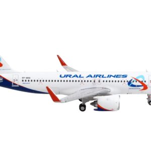 Airbus A320neo Commercial Aircraft “Ural Airlines” White with Blue Tail 1/400 Diecast Model Airplane by GeminiJets