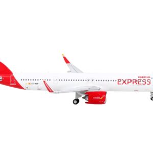 Airbus A321neo Commercial Aircraft “Iberia Express” White with Red Tail 1/400 Diecast Model Airplane by GeminiJets