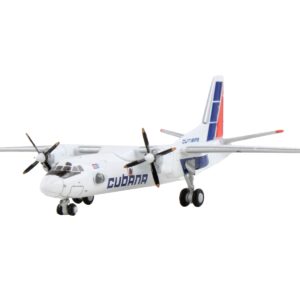 Antonov An-26 Commercial Aircraft “Cubana de Aviacion” White with Red and Blue Tail 1/400 Diecast Model Airplane by GeminiJets