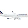 Airbus A220-300 Commercial Aircraft “Air France” White with Tail Stripes 1/400 Diecast Model Airplane by GeminiJets