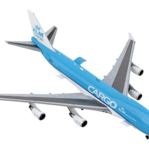 Boeing 747-400F Commercial Aircraft “KLM Royal Dutch Airlines Cargo” Blue and White “Interactive Series” 1/400 Diecast Model Airplane by GeminiJets