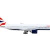 Boeing 777-200ER Commercial Aircraft “British Airways” White with Tail Stripes 1/400 Diecast Model Airplane by GeminiJets