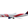 Boeing 767-400ER Commercial Aircraft “Delta Air Lines – Breast Cancer Research Foundation” (N845MH) White with Ribbon Graphics and Red and Blue Tail 1/400 Diecast Model Airplane by GeminiJets