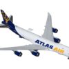 Boeing 747-8F Commercial Aircraft “Atlas Air – Apex Logistics” (N863GT) White with Blue Tail “Interactive Series” 1/400 Diecast Model Airplane by GeminiJets