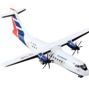 ATR 42-500 Commercial Aircraft “Cubana Airlines” (CU-T1240) White with Red and Blue Stripes 1/400 Diecast Model Airplane by GeminiJets