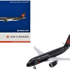 Airbus A320 Commercial Aircraft “Air Canada” (C-FNVV) Black 1/400 Diecast Model Airplane by GeminiJets