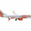 Boeing 737 MAX 8 Commercial Aircraft “Air India Express” (VT-BXA) White with Tail Graphics 1/400 Diecast Model Airplane by GeminiJets