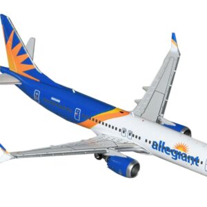 Boeing 737 MAX 200 Commercial Aircraft “Allegiant Air” (N810MG) White and Blue 1/400 Diecast Model Airplane by GeminiJets