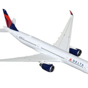 Airbus A350-900 Commercial Aircraft “Delta Air Lines” (N503DN) White with Blue and Red Tail 1/400 Diecast Model Airplane by GeminiJets