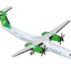 Bombardier Q400 Commercial Aircraft “Wideroe” (LN-WDM) White with Green Tail 1/400 Diecast Model Airplane by GeminiJets