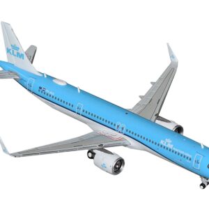 Airbus A321neo Commercial Aircraft “KLM Royal Dutch Airlines” (PH-AXA) Blue and White 1/400 Diecast Model Airplane by GeminiJets