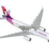 Airbus A330-200 Commercial Aircraft “Hawaiian Airlines” (N389HA) White with Purple Tail 1/400 Diecast Model Airplane by GeminiJets