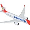 Airbus A350-900 Commercial Aircraft with Flaps Down Configuration “Edelweiss Air” (HB-IHC) White with Red Tail 1/400 Diecast Model Airplane by GeminiJets