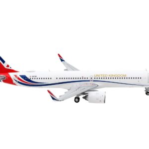 Airbus A321neo Transport Aircraft “Royal Air Force – United Kingdom” White with UK Flag Tail “Gemini Macs” Series 1/400 Diecast Model Airplane by GeminiJets