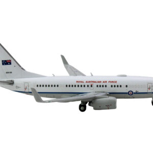 Boeing 737-700 Aircraft “Royal Australian Air Force” (A36-001) White with Blue Stripes “Gemini Macs” Series 1/400 Diecast Model Airplane by GeminiJets