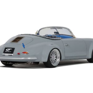 S-Klub Outlawd Speedster Nardo Gray with Blue Interior 1/18 Model Car by GT Spirit