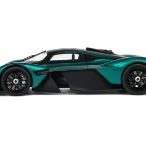 2021 Aston Martin Valkyrie British Racing Green with Black Top 1/18 Model Car by GT Spirit