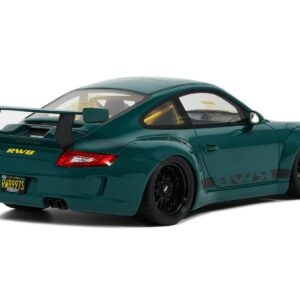 2021 RWB Bodykit “Syunkashuto” Green with Black Stripes 1/18 Model Car by GT Spirit