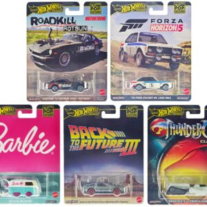 “Pop Culture 2024” 5 piece Set A “Premium Series” Diecast Model Cars by Hot Wheels