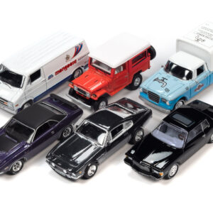 Pop Culture 2023 Set of 6 Cars Release 2 1/64 Diecast Model Cars by Johnny Lightning