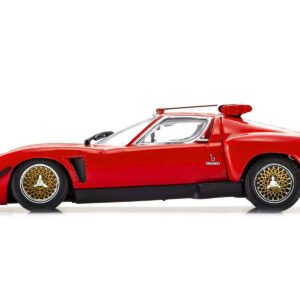 Lamborghini Miura SVR Red with Black Accents and Gold Wheels 1/43 Diecast Model Car by Kyosho