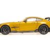 2021 Mercedes-Benz AMG GT Black Series Solarbeam Yellow Metallic with Black Top and Hood Stripes 1/18 Diecast Model Car by Minichamps