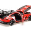 2024 Mercedes-Benz AMG GT Black Series “Formula 1 Safety Car” Red with Black Top and Hood Stripes and Graphics 1/18 Diecast Model Car by Minichamps