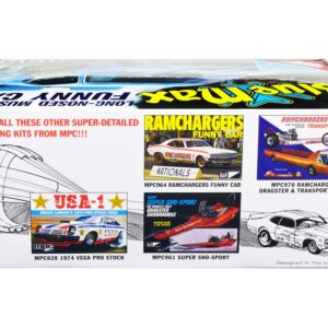 Skill 2 Model Kit “Blue Max” Long Nose Mustang Funny Car 1/25 Scale Model Car by MPC