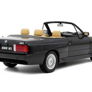 1989 BMW E30 M3 Convertible Diamond Black Metallic Limited Edition to 3000 pieces Worldwide 1/18 Model Car by Otto Mobile