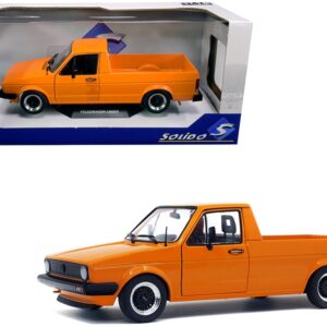 1982 Volkswagen Caddy MKI Pickup Truck Custom Orange 1/18 Diecast Model Car by Solido