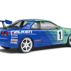 Nissan Skyline GT-R (R34) RHD (Right Hand Drive) #1 Hironori Takeuchi – Yuji Tachikawa “Falken” JGTC (Japan Grand Touring Championship) (2001) “Competition” Series 1/18 Diecast Model Car by Solido