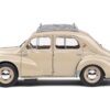 1956 Renault 4CV Beige Tourterelle with Roof Rack 1/18 Diecast Model Car by Solido