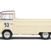 1950 Volkswagen T1 Pickup Truck Racer #53 Cream with Stripes 1/18 Diecast Model Car by Solido