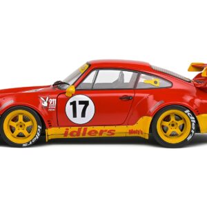 2016 RWB Bodykit #17 “Maty’s Idlers” Red and Yellow with Graphics 1/18 Diecast Model Car by Solido