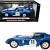 1965 Shelby Cobra Daytona Coupe #11 Blue Metallic with White Stripes 1/18 Diecast Model Car by Shelby Collectibles