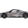 2019 Automobili Pininfarina Battista Grigio Luserna Silver Metallic with Iconica Blu Blue Accents and Black Top “World Premiere” 1/18 Model Car by Top Speed