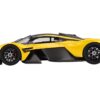 Aston Martin Valkyrie Cosmopolitan Yellow Metallic and Carbon 1/18 Model Car by Top Speed