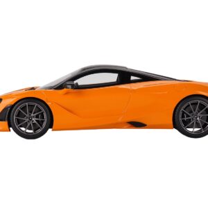 McLaren 750S McLaren Orange with Black Top 1/18 Model Car by Top Speed