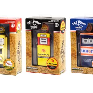 “Vintage Gas Pump” Set of 3 Pumps Series 11 1/18 Diecast Models by Greenlight