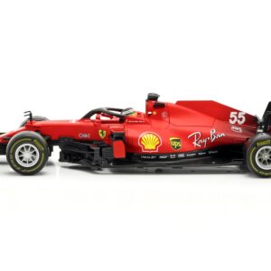 Ferrari SF21 #55 Carlos Sainz Formula One F1 Car “Ferrari Racing” Series 1/18 Diecast Model...