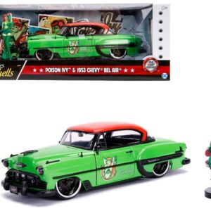 1953 Chevrolet Bel Air Green and Red Top with Poison Ivy Diecast Figure “DC Comics Bombshells”...