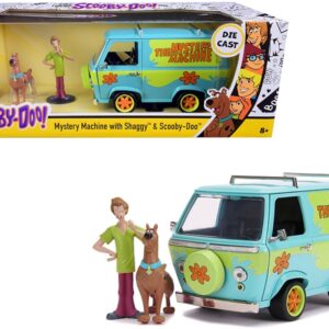 The Mystery Machine with Shaggy and Scooby-Doo Figurines “Scooby-Doo!” 1/24 Diecast Model...